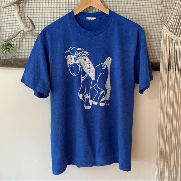 Vintage Tops - Vintage Peace Pony Single Stitch Tee